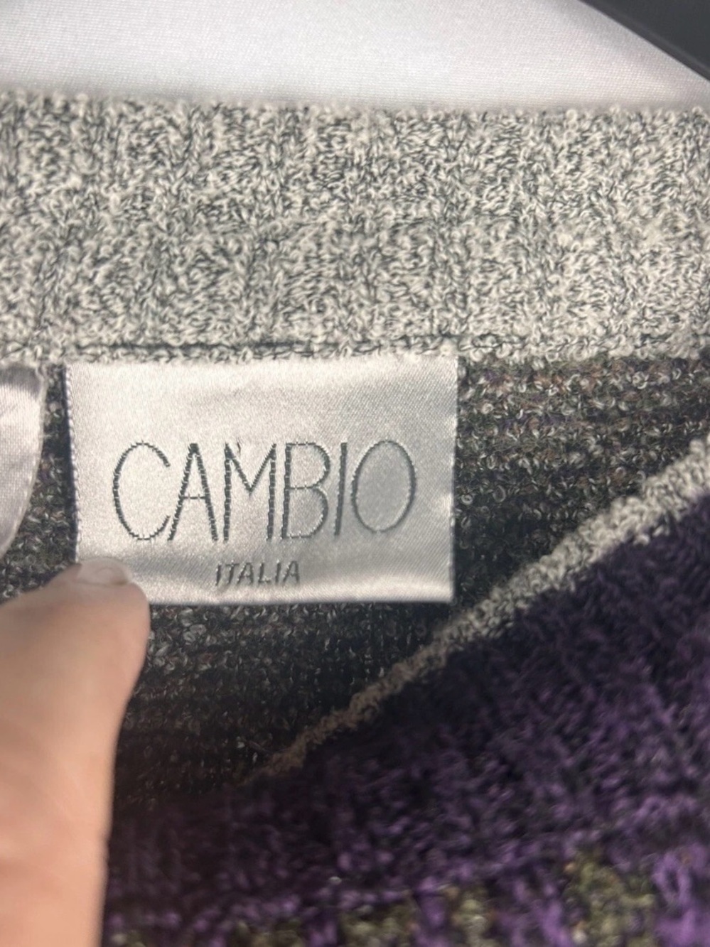 Vintage Cambio Men's Sweater Size XL Italian Wool Blend Knit Electric Grandpa - Picture 4 of 6